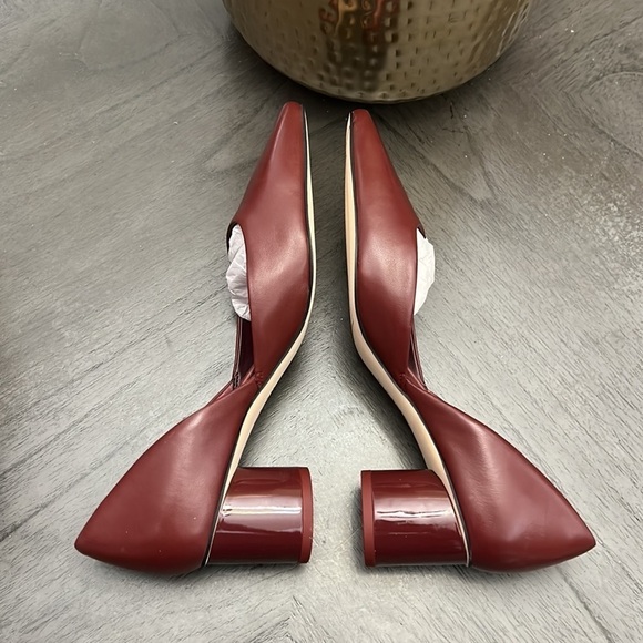 FRANCO SARTO Rita Half D'orsay Pointed Toe Pump In Wine - Picture 8 of 10